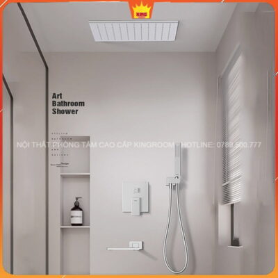 Vòi sen âm tường bằng đồng mạ Crom Aqua 50M