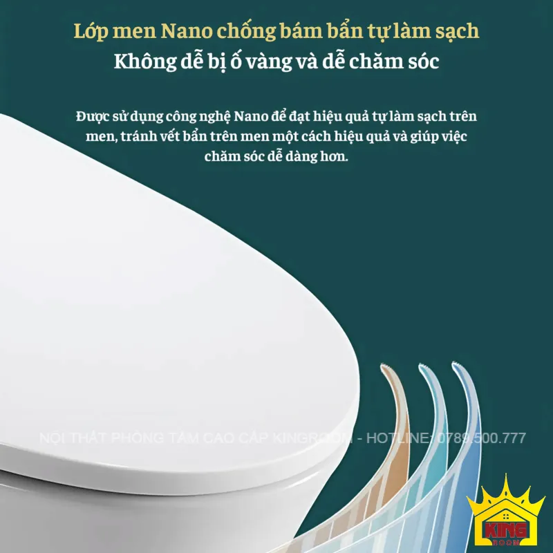 Lớp men Nano chống bám bẩn.