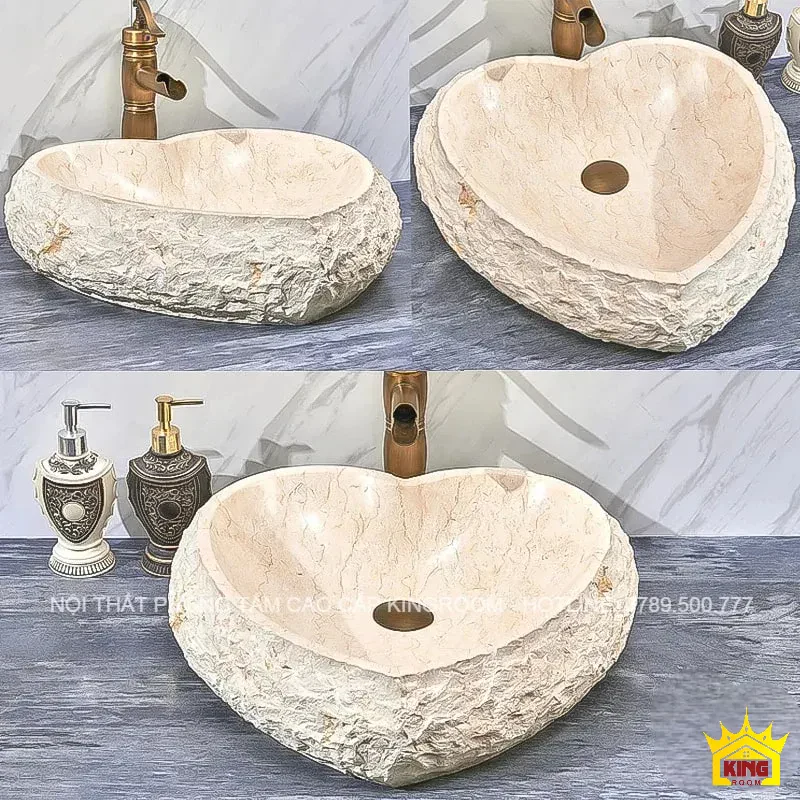 Chậu Đá Marble Màu Be Nhạt N445