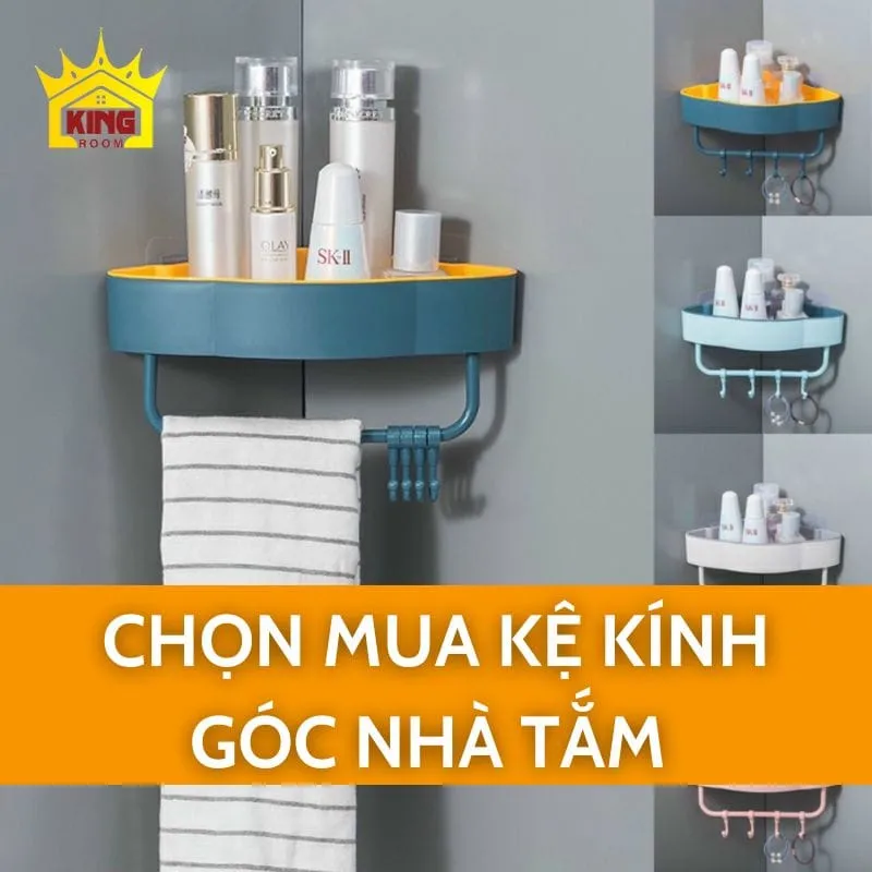 Chọn mua kệ kính góc nhà tắm