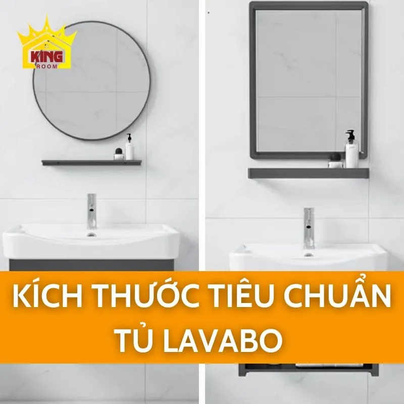 Kích thước tiêu chuẩn tủ lavabo