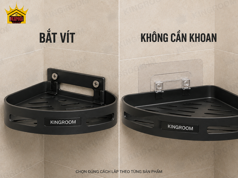 Checklist kiểm tra kệ góc nhà tắm sau khi lắp