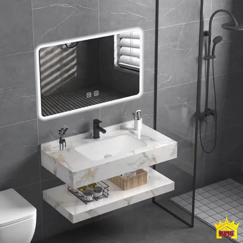 Mẫu tủ lavabo âm bàn độc đáo