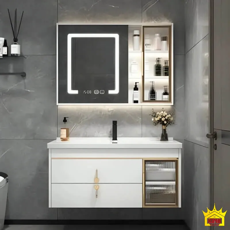 Mẫu tủ lavabo dạng âm bàn TH80 