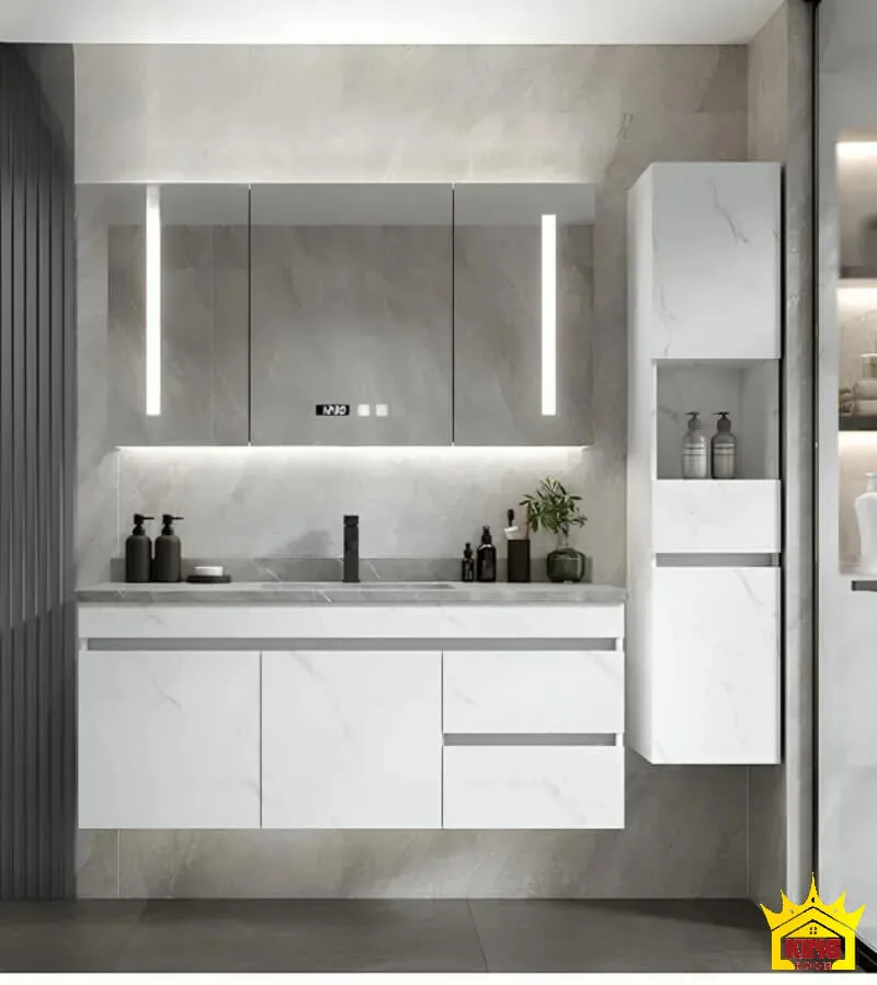 Mẫu tủ lavabo dạng âm bàn TS82