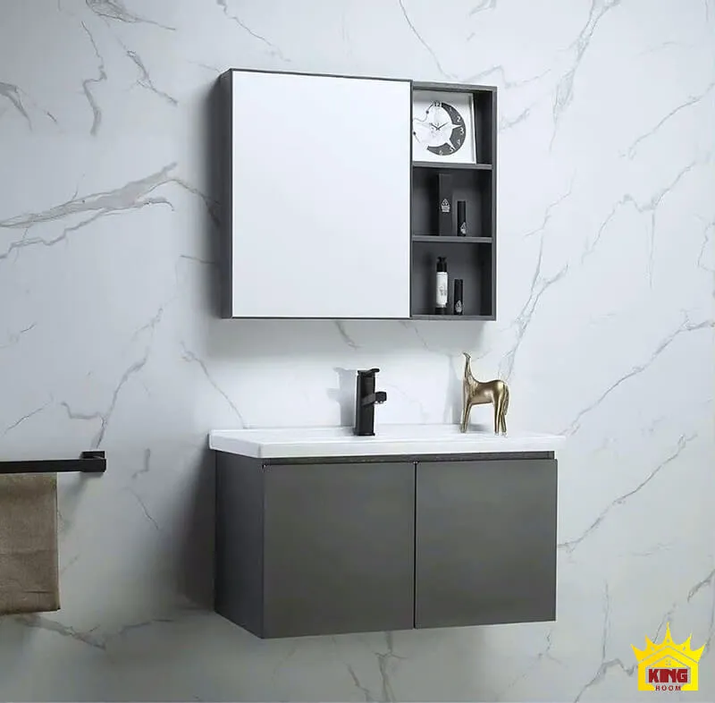 Mẫu tủ lavabo nhôm đẹp sang trọng