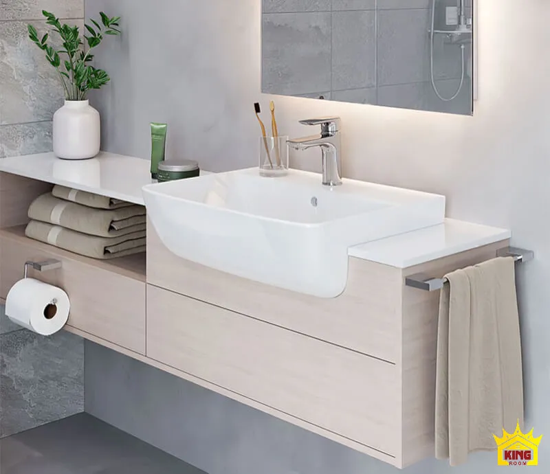 Tìm hiểu đặc điểm nổi bật của tủ chậu lavabo bán âm 