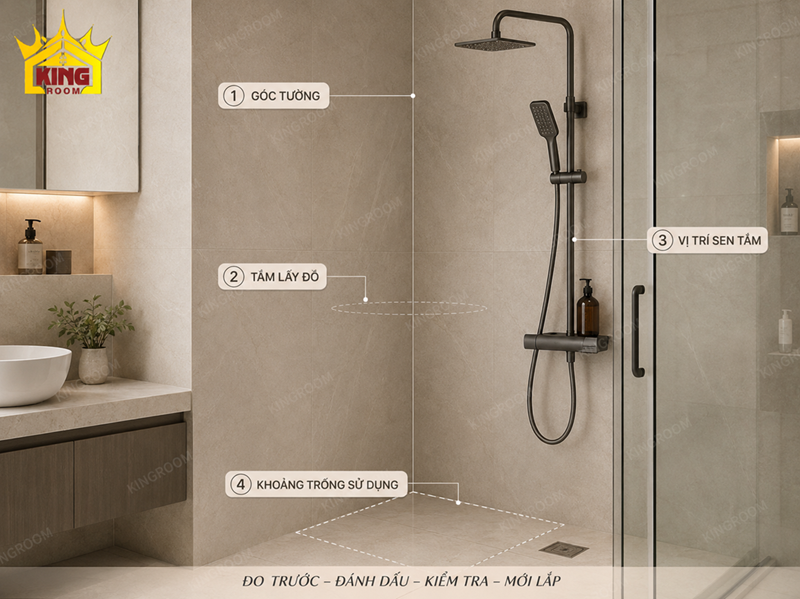 Cách chọn vị trí lắp kệ góc nhà tắm
