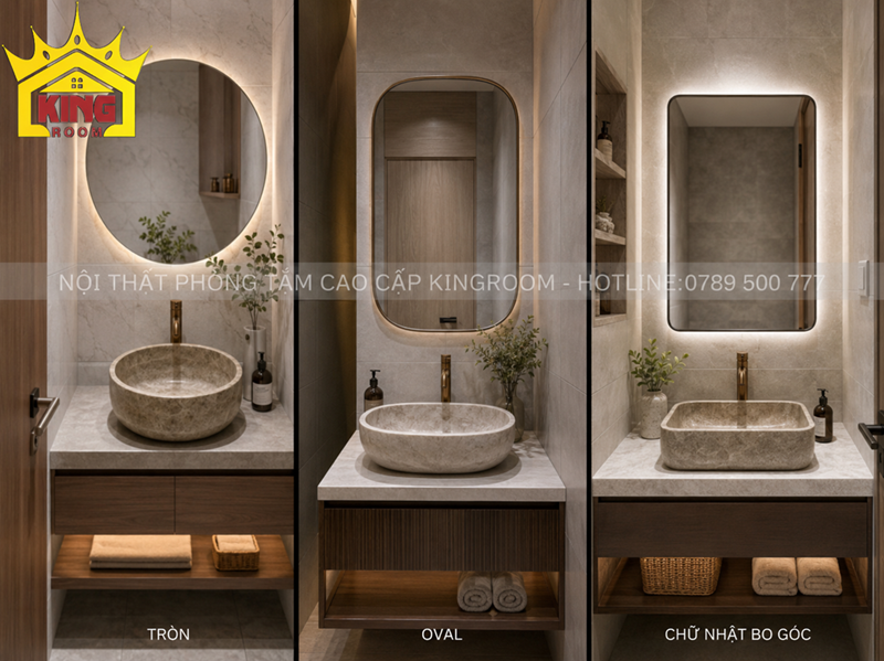 Mẫu lavabo đá đẹp cho phòng tắm nhỏ