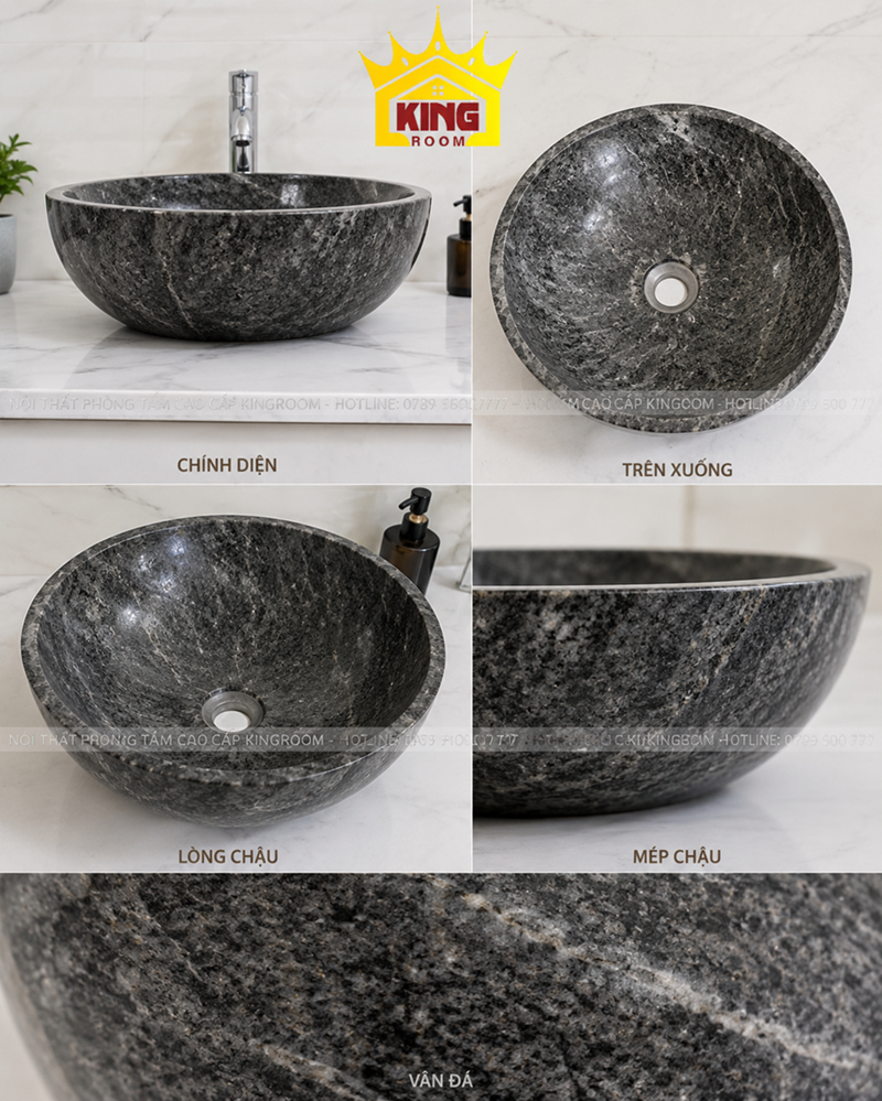 ảnh thực tế các góc nhìn lavabo đá tự nhiên