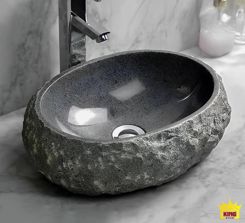 Chậu rửa mặt bằng đá cuội mã KSD20