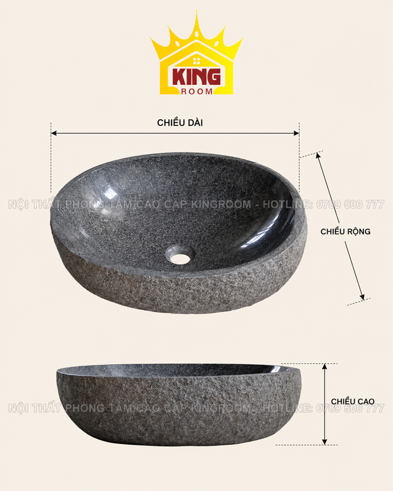 kiểm tra kích thước lavabo đá