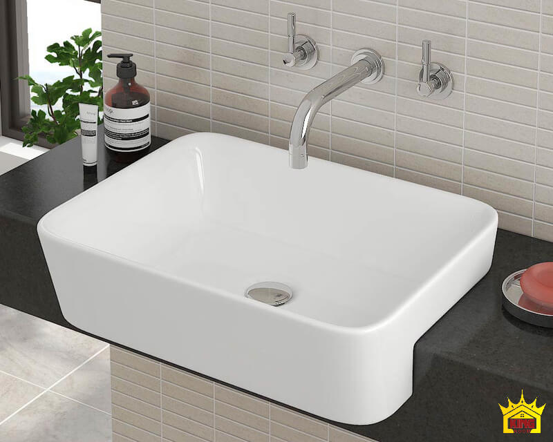 Mẫu chậu rửa mặt đá nhân tạo bán âm bàn