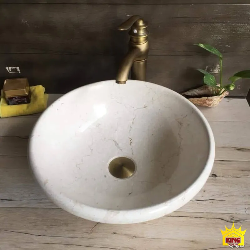 Mẫu lavabo đá nhân tạo bồn rửa mặt đặt bàn