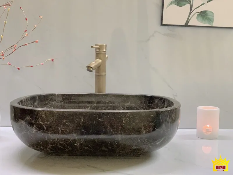 Mẫu lavabo làm từ đá tự nhiên tinh tế