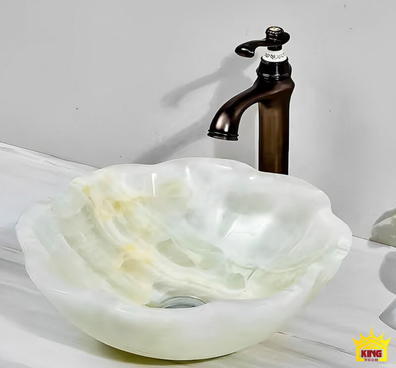 Sản phẩm chậu lavabo được làm từ đá onyx H70