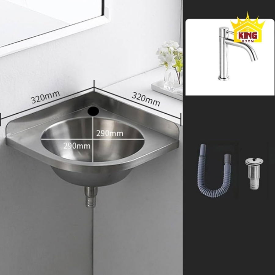 kích thước chậu rửa đơn trong góc