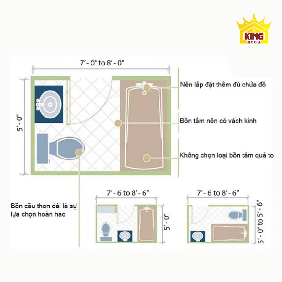 Tiêu chuẩn lắp đặt thiết bị vệ sinh cho diện tích lớn