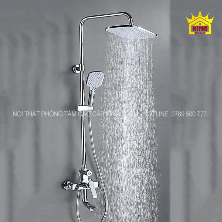 Vòi Sen Nóng Lạnh Đồng Thau Mạ Crom Aqua ST40