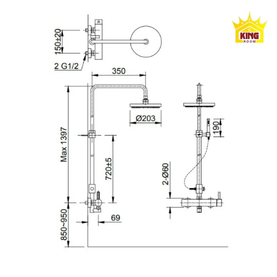 KInh nghiệm lựa chọn chiều cao vòi sen tắm phù hợp