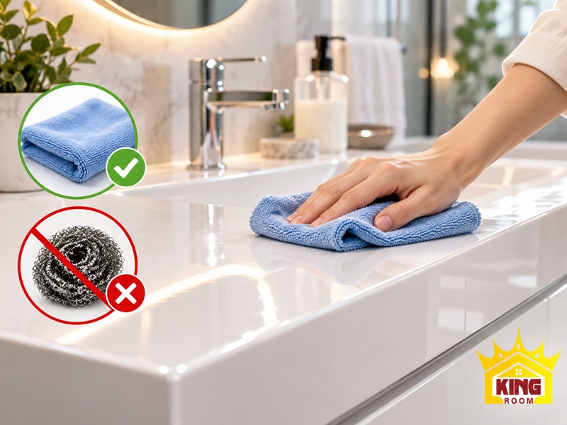 Cách vệ sinh bề mặt Acrylic bằng khăn mềm