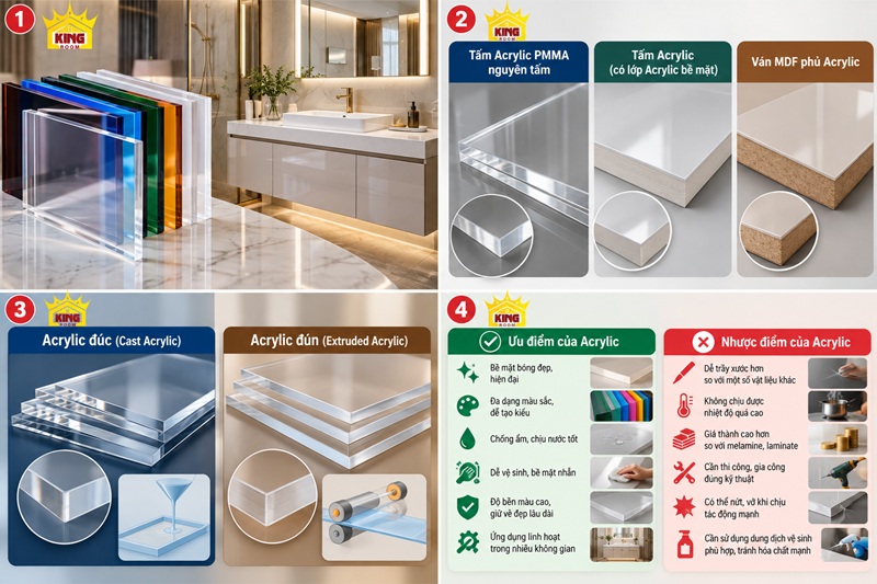Ưu và nhược điểm của chất liệu Acrylic trong nội thất