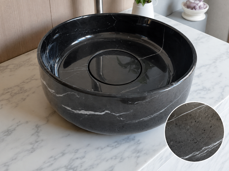 Bề mặt lavabo đá Granite xám đốm tự nhiên