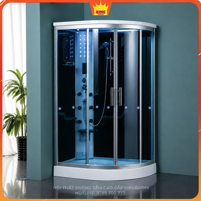 Cabin Tắm Xông Hơi Gia đình S 015 Lắp đặt Trong Phòng Tắm Hiện đại