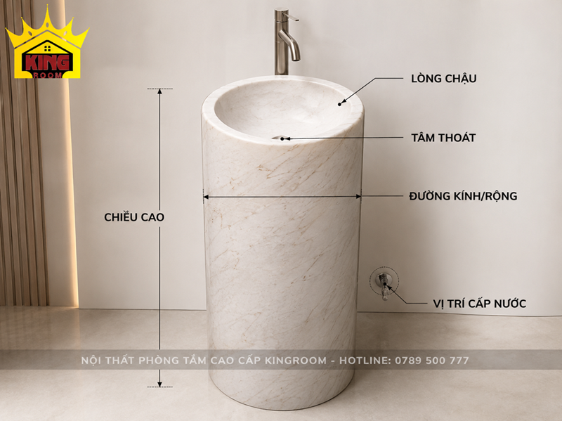 Cách kiểm tra kích thước lavabo đá nguyên khối trước khi lắp