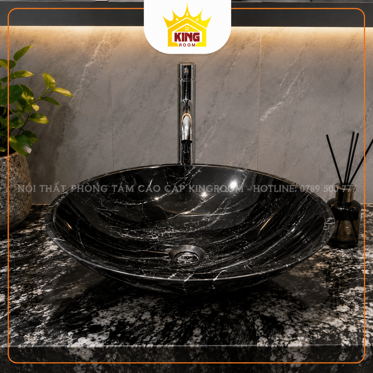 Lavabo đá Granite GRS01 nhìn chính diện