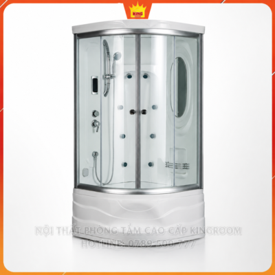 Mặt Trước Cabin Xông Hơi Góc S 017 Với Cửa Kính Cường Lực