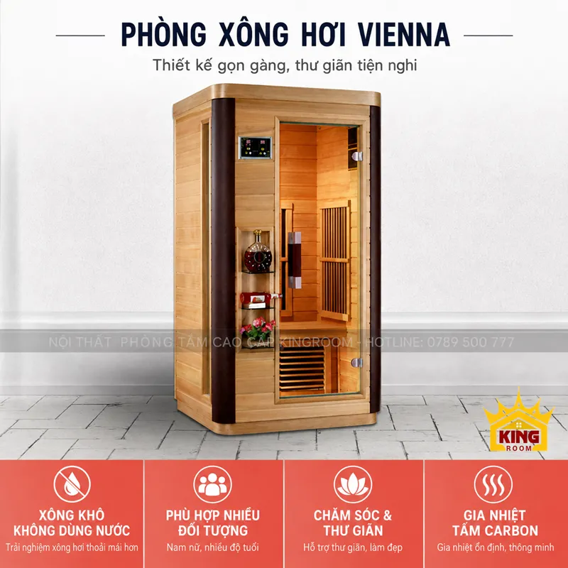 Phòng xông hơi hồng ngoại gia đình Vienna 1–2 người