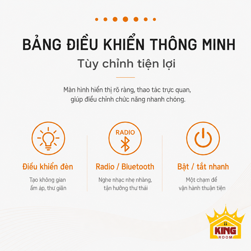 Bảng điều khiển thông minh của phòng xông hơi hồng ngoại gia đình