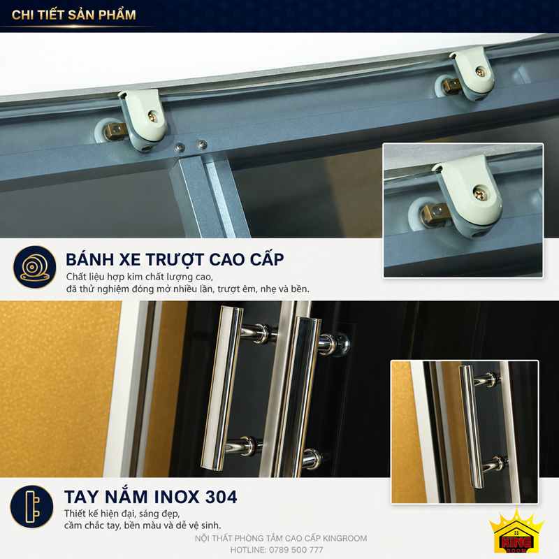 Bánh xe cửa trượt cabin xông hơi gia đình S-017