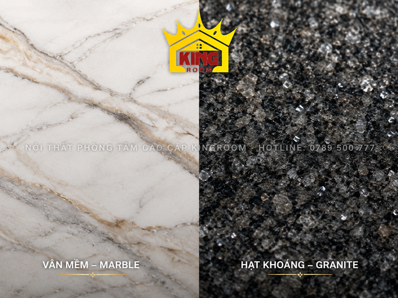 Phân biệt bề mặt đá Marble và Granite tự nhiên