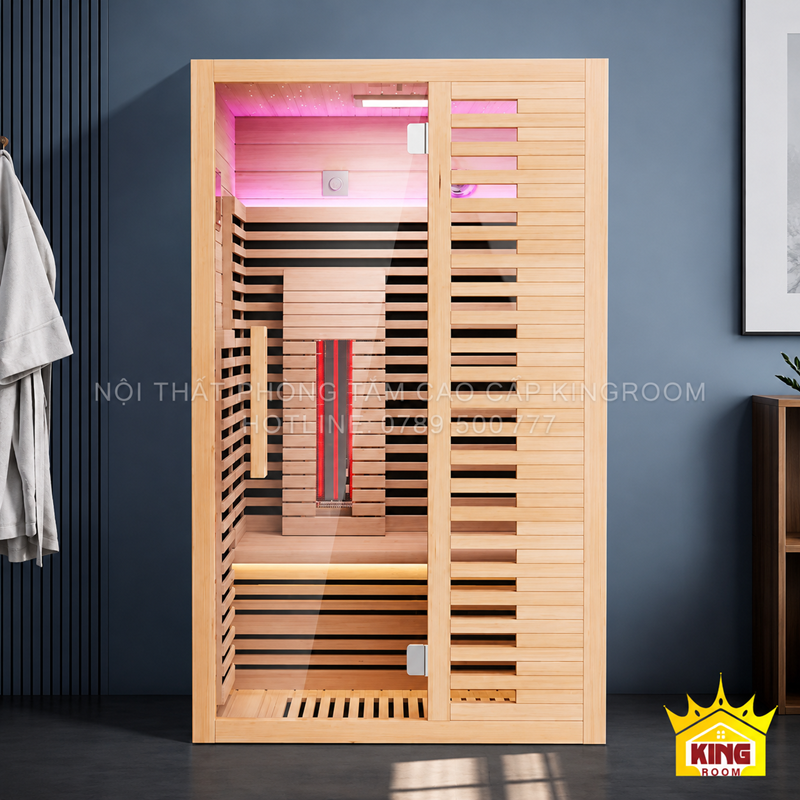 Cabin xông hơi hồng ngoại gia đình bằng gỗ tự nhiên