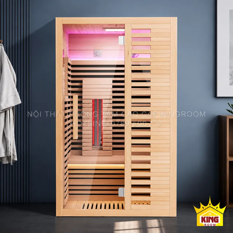 Cabin xông hơi hồng ngoại gia đình bằng gỗ tự nhiên
