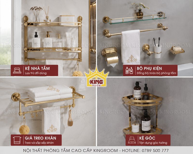 Các loại phụ kiện nhà tắm chính tại Kingroom