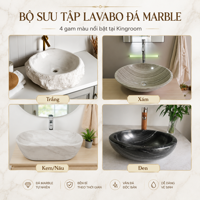 Các mẫu lavabo đá Marble tại Kingroom