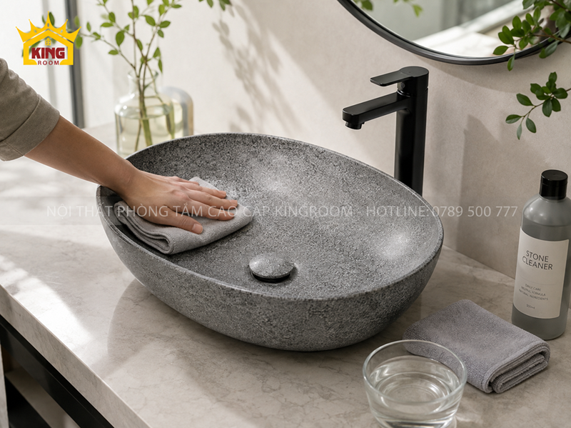 Cách vệ sinh lavabo đá Granite tự nhiên đúng cách