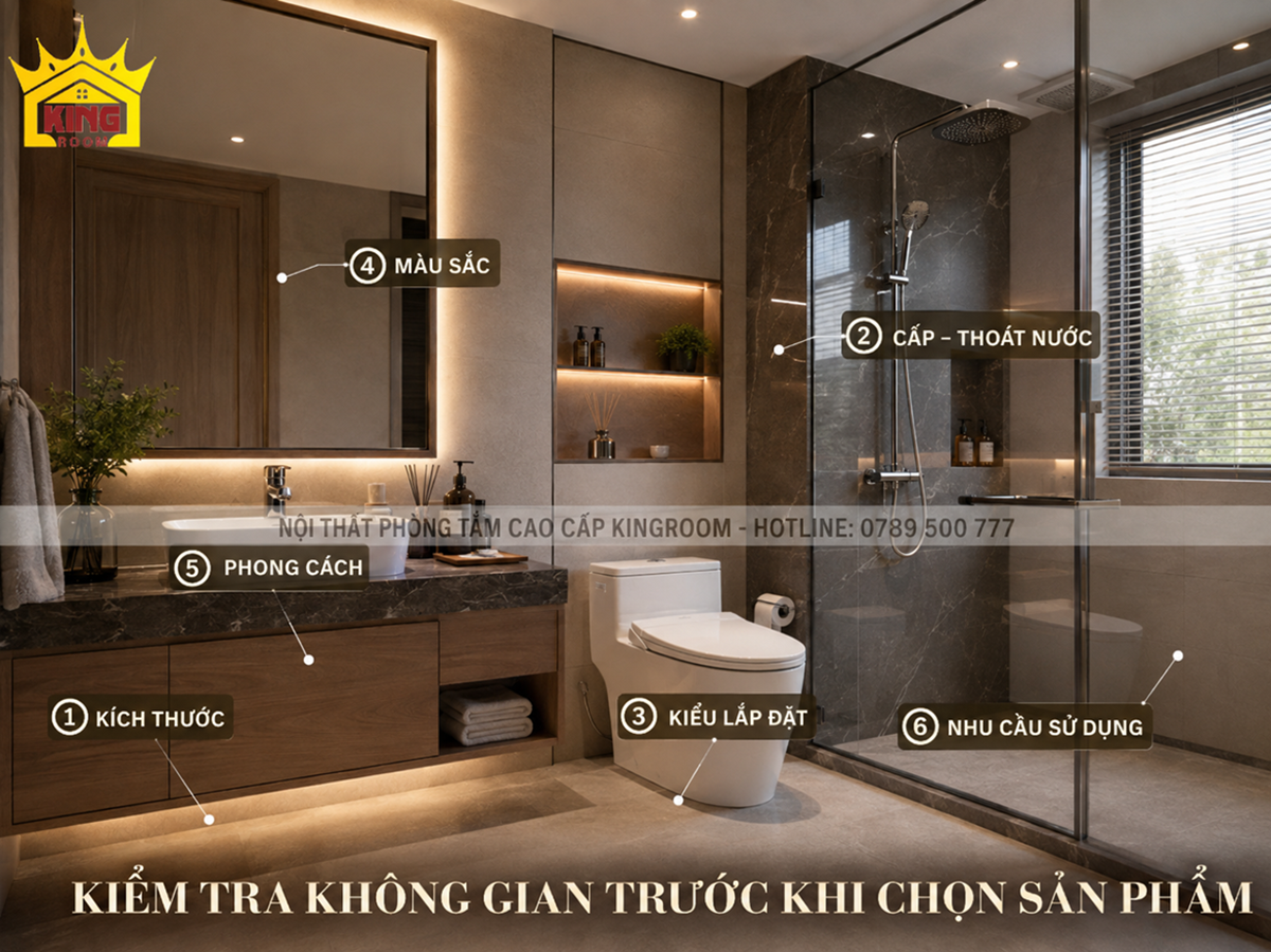 Sáu yếu tố cần kiểm tra trước khi chọn thiết bị phòng tắm
