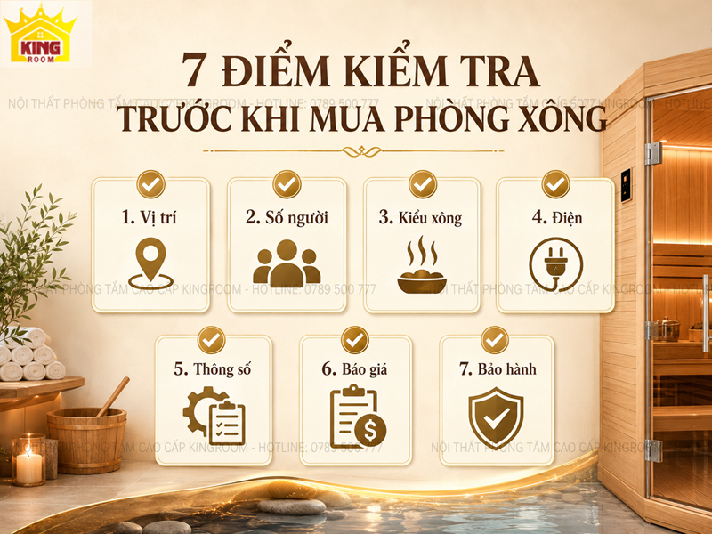 Checklist những điểm cần kiểm tra trước khi mua phòng xông hơi