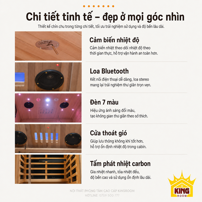 Cảm biến nhiệt độ loa Bluetooth và cửa thông gió phòng xông hồng ngoại