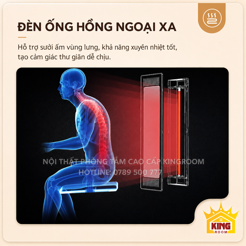 Đèn hồng ngoại xa sử dụng trong phòng xông hơi