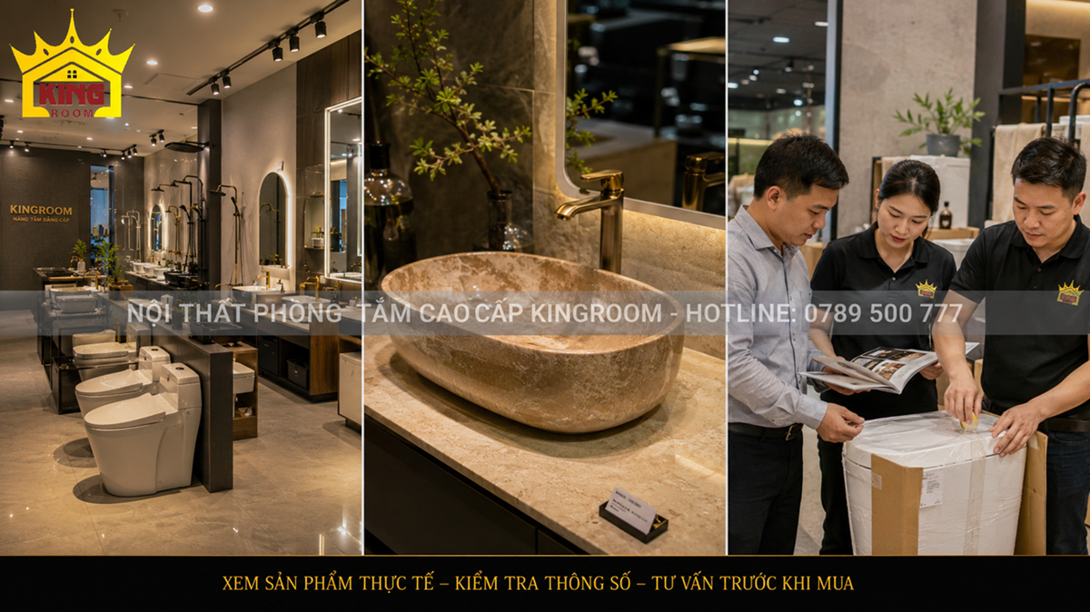 Showroom và sản phẩm thực tế tại Kingroom