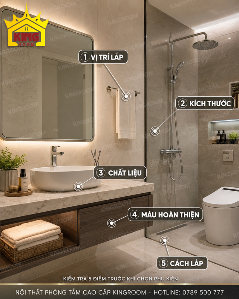 Những điểm cần kiểm tra trước khi mua phụ kiện nhà tắm