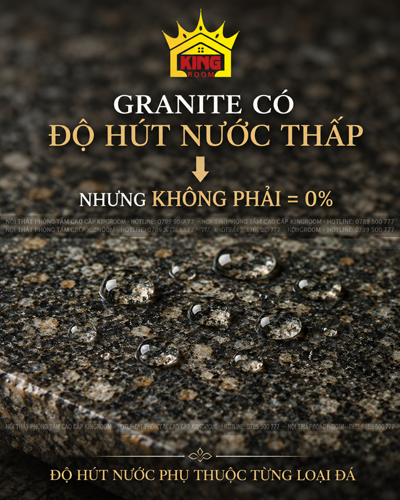 Lavabo đá Granite có thấm nước không