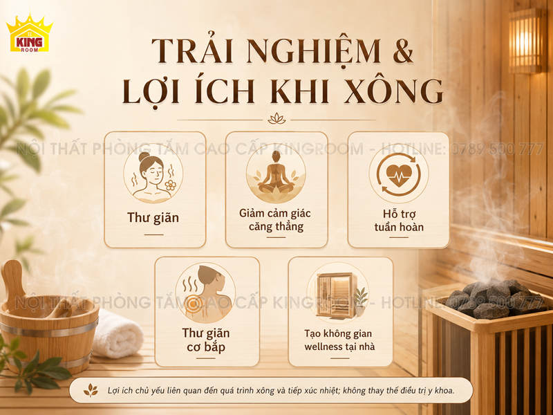 Các lợi ích và trải nghiệm khi sử dụng phòng xông hơi