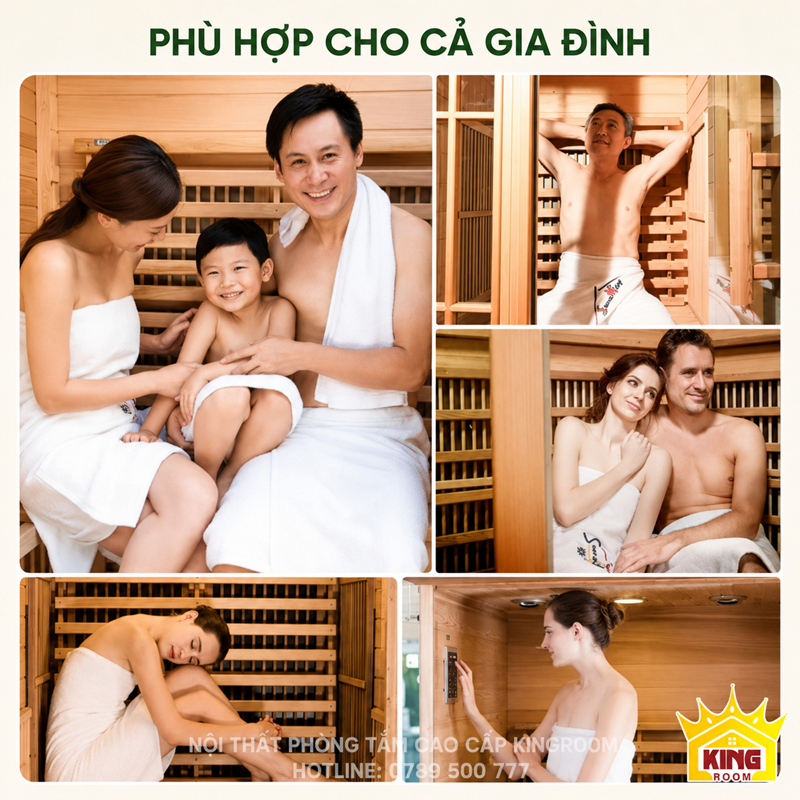 Phòng xông hơi gia đình dành cho nhu cầu thư giãn tại nhà