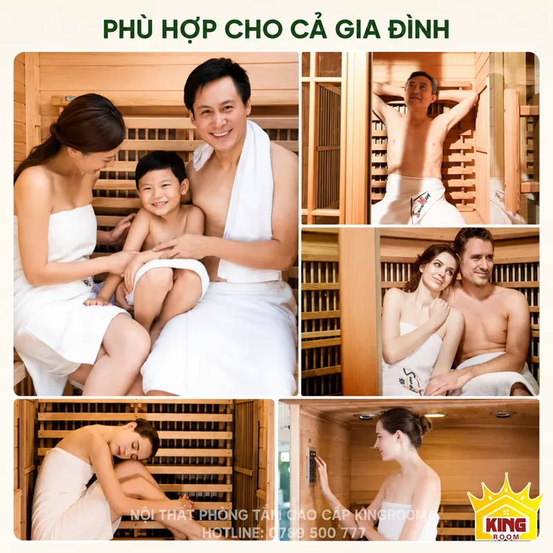 Phòng xông hơi gia đình dành cho nhu cầu thư giãn tại nhà